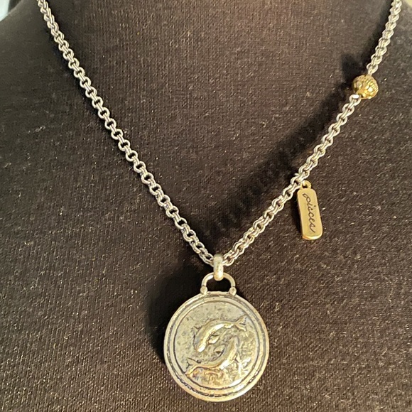 NWT! Chicos Pisces adjustable and reversible! Silver Pendant Necklace - Picture 4 of 5